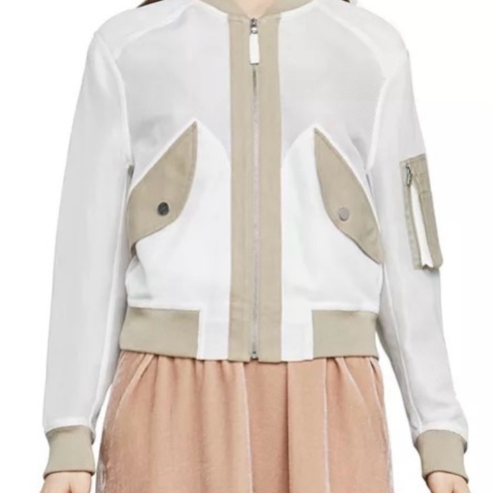 BCBGMaxAzria Two-Tone Bomber Jacket